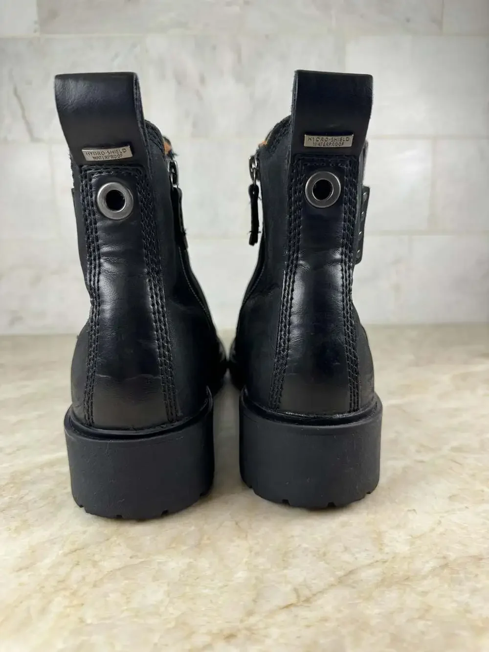 Rockport Cobb Hill Winter Chelsea Waterproof Black Leather Boots Women’s 9